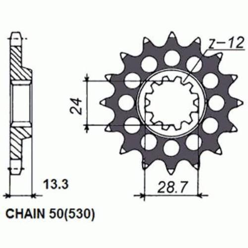 Zebatka napedowa sunstar sunf556-17