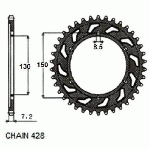 Zebatka napedzana stalowa sunstar sunr1-2584-51