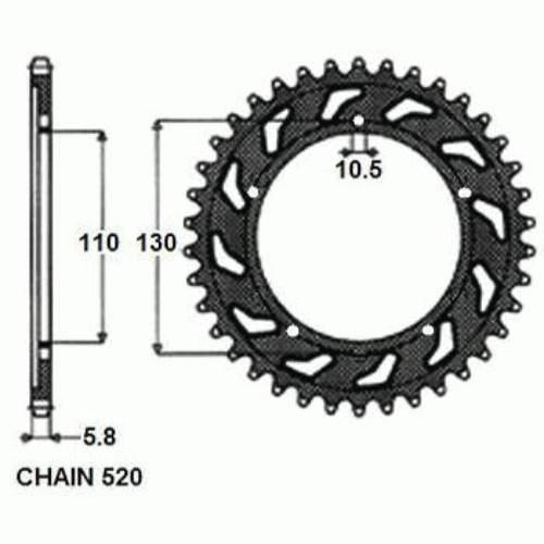 Zebatka napędzana aluminiowa sunstar sunr5-3477-47 (wycofana z produkcji)