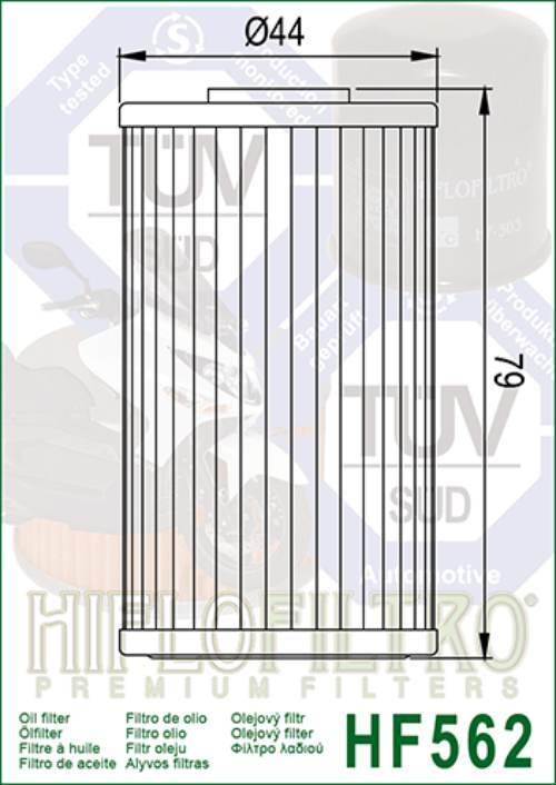 Filtr oleju hiflo hf562 kymco 125/150/200 - zdjęcie 2