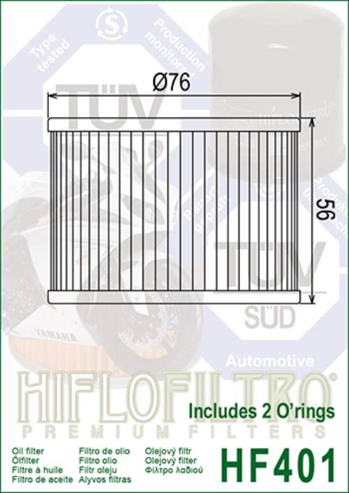 Filtr oleju hiflo hf401 honda/ kawasaki/ yamaha - zdjęcie 2
