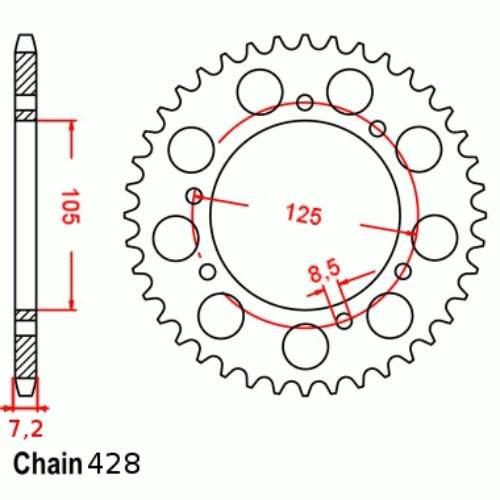 Zębatka napędzana z48 mrx 125 0/000.500.6000 - zdjęcie 2