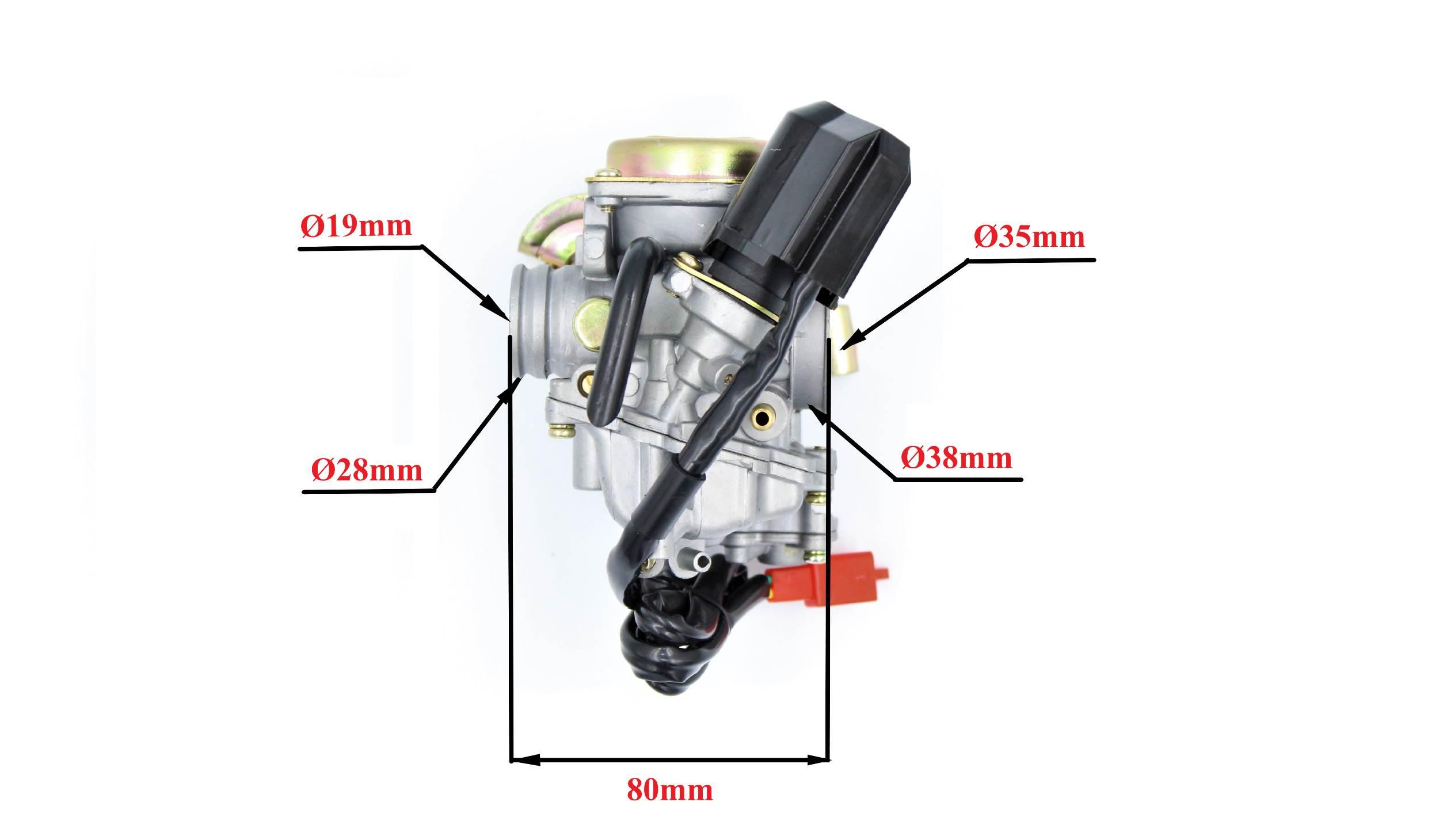 Gaźnik power force gy6 4t 50 ccm metalowa pokrywka PF 12 164 0004 - zdjęcie 4