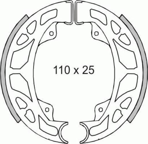 Szczęki hamulcowe piaggio et2/ et4/hexagon RMS 22 512 0350