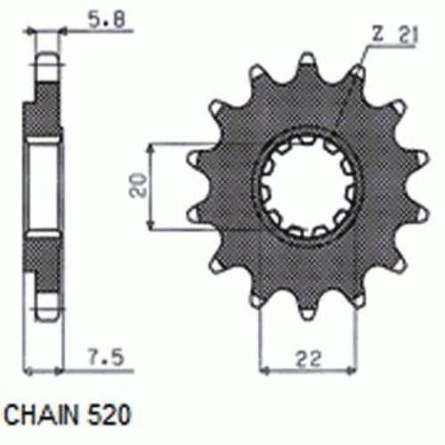 Zebatka napedowa sunstar sunf312-13