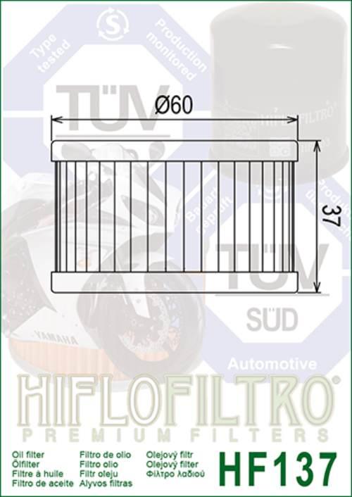 Filtr oleju hiflo hf137 suzuki dr 600/650/750/800 - zdjęcie 2