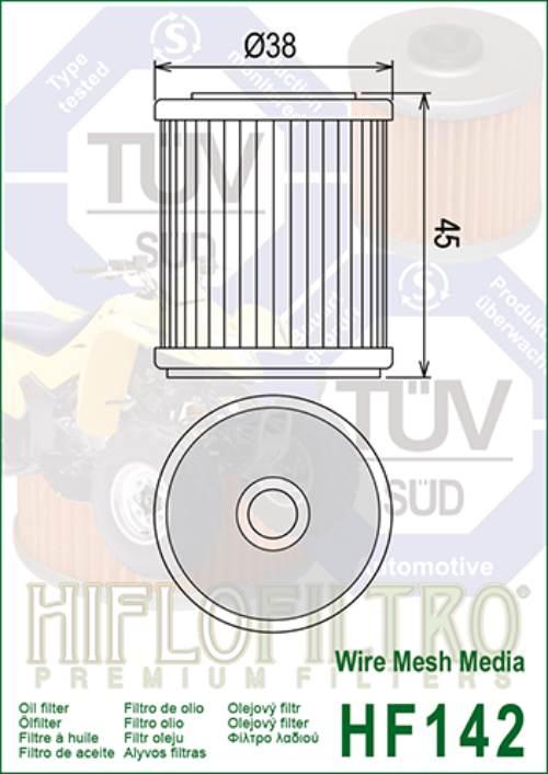 Filtr oleju hiflo hf142 yamaha yfm 350/400, yzf 426 - zdjęcie 2