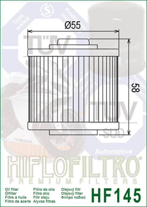 Filtr oleju hiflo hf145 xt/xv/xvs/tdm - zdjęcie 2