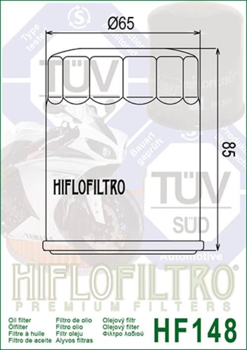 Filtr oleju hiflo hf148 fjr 1300 (01-12), tgb atv, honda marine - zdjęcie 2