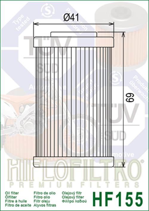 Filtr oleju hiflo hf155 ktm sx/exc/lc4 duke 125/200/390/620/640/690 - zdjęcie 2