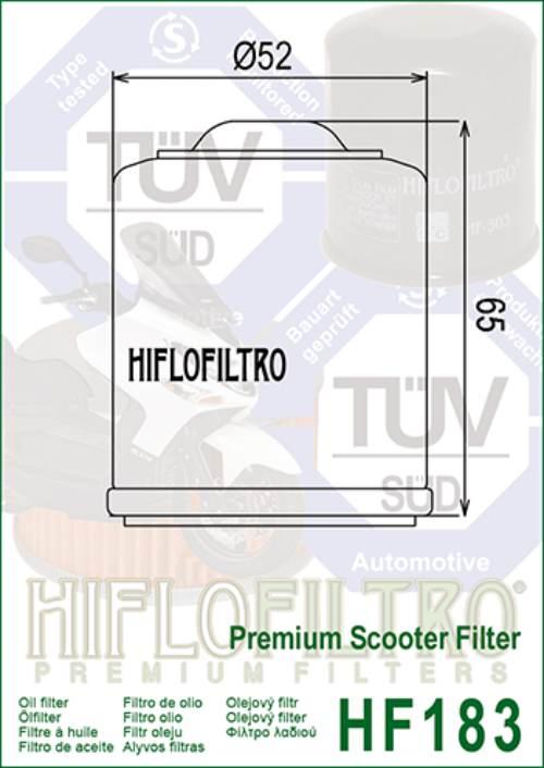 Filtr oleju hiflo hf183 aprilia/ piaggio/ derbi - zdjęcie 2