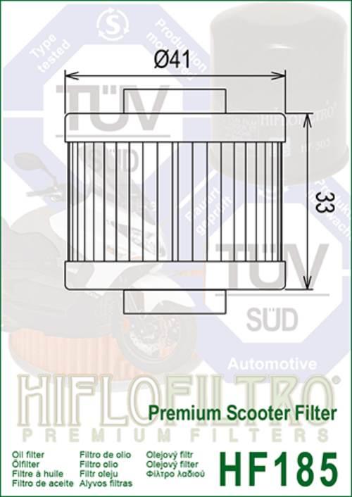 Filtr oleju hiflo hf185 aprilia/ peugeot 125 - zdjęcie 2