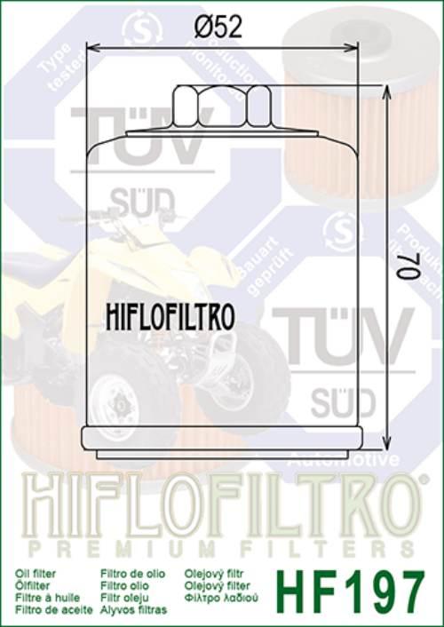 Filtr oleju hiflo hf197 polaris/ pgo - zdjęcie 2
