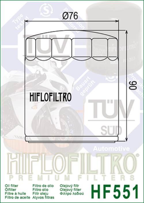 Filtr oleju hiflo hf551 moto guzzi - zdjęcie 2