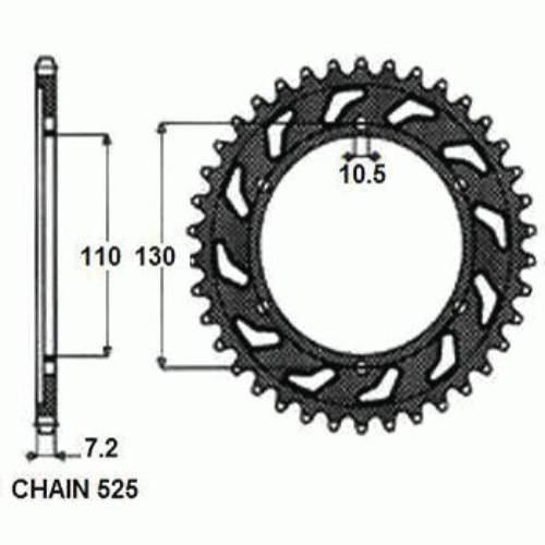 Zebatka napedzana stalowa sunstar sunr1-4474-47