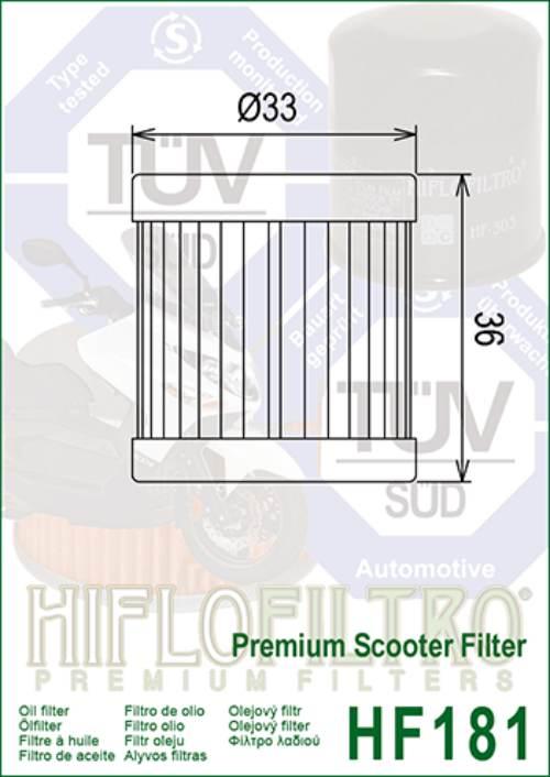 Filtr oleju hiflo hf181 aprilia 125/ piaggio 125 - zdjęcie 2