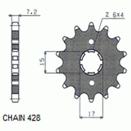 Zebatka napedowa sunstar sunf202-14 (wycofana z produkcji)
