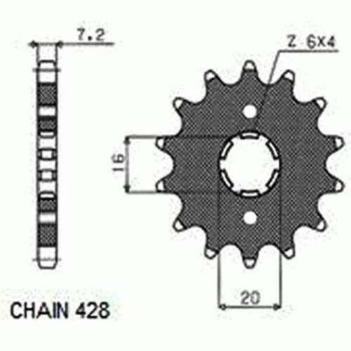 Zebatka napedowa sunstar sunf206-13