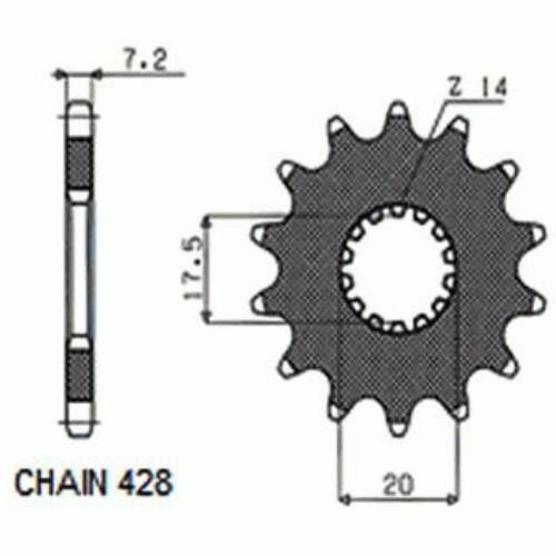 Zebatka napedowa sunstar sunf226-14