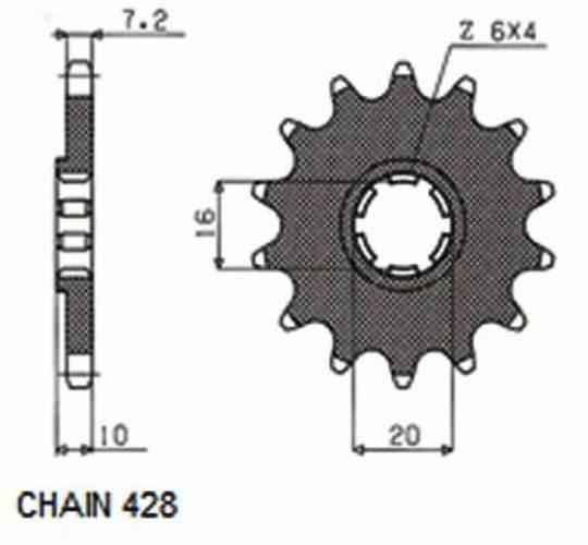 Zebatka napedowa sunstar sunf227-16 (wycofana z produkcji)