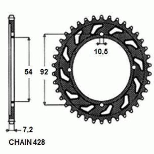 Zebatka napedzana stalowa sunstar sunr1-2046-49