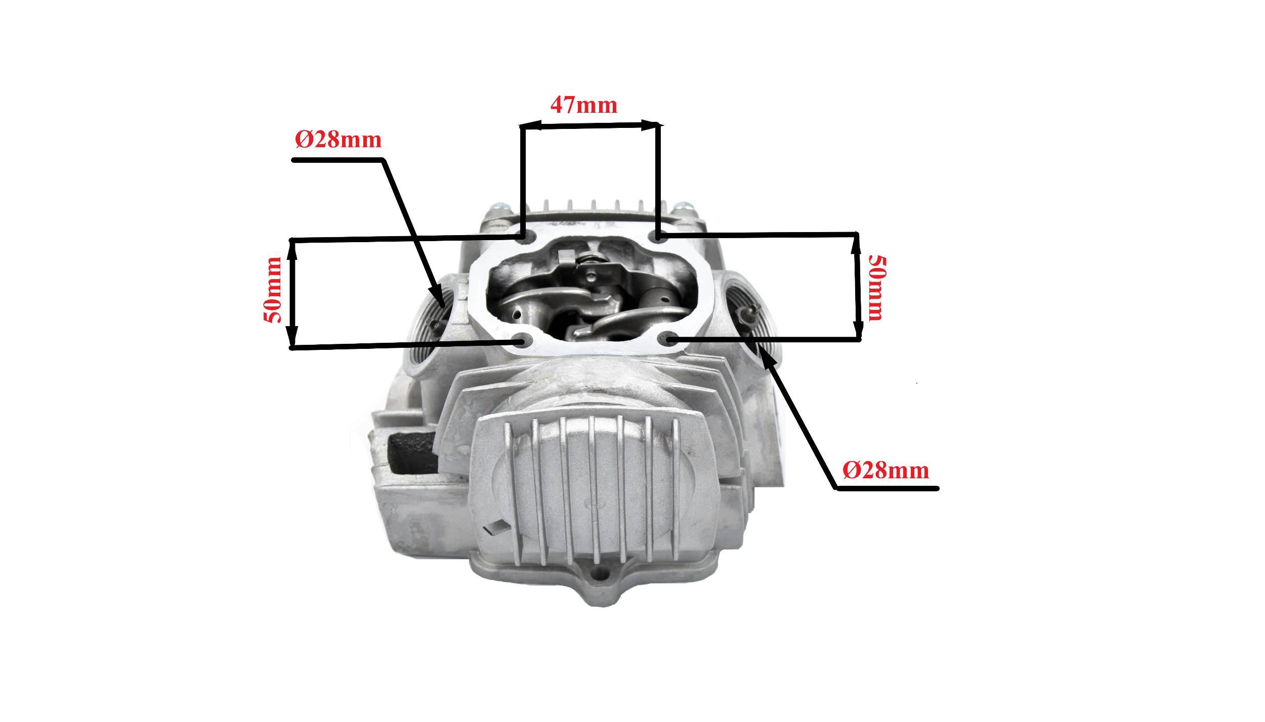 Głowica cylindra chińskie atv 110 ccm 4t 52mm z wałkiem rozrząd power force - zdjęcie 4