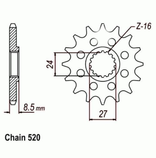 Zebatka napedowa sunstar sunf3b3-17
