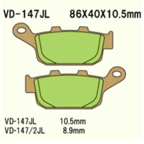 Klocki hamulcowe vesrah sintered metal vd-147jl (fa140hh)
