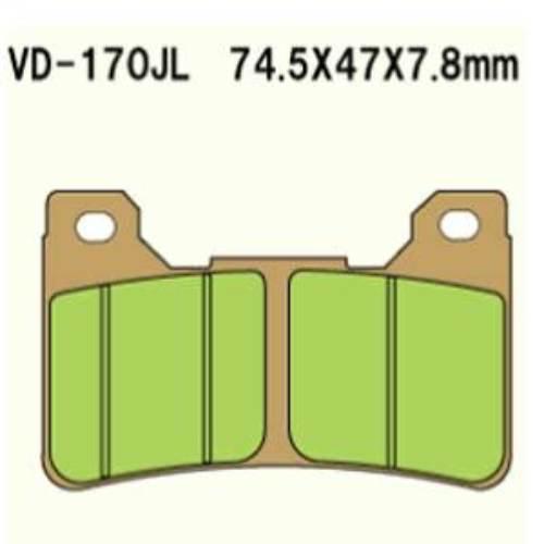 Klocki hamulcowe vesrah sintered metal vd-170jl (fa390 mcb755) (przód)