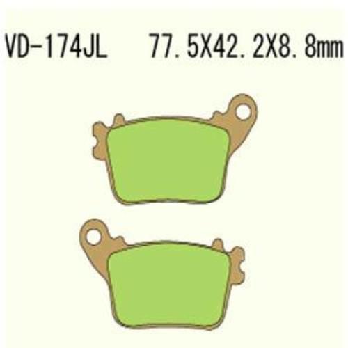 Klocki hamulcowe vesrah sintered metal vd-174jl (fa436hh) -tył
