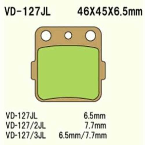 Klocki hamulcowe vesrah sintered metal vd-127/2jl (fa84hh)