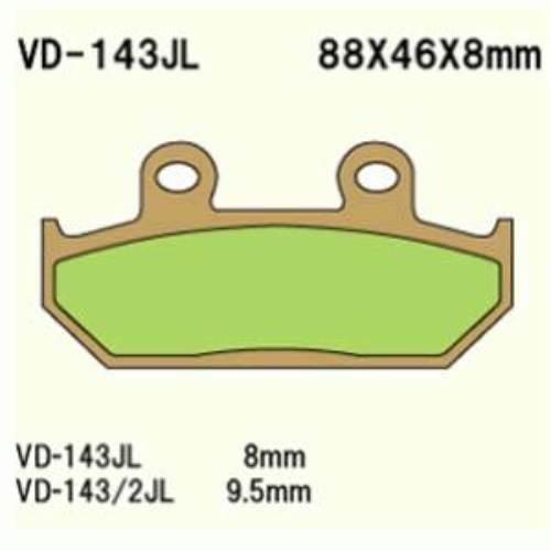 Klocki hamulcowe vesrah sintered metal vd-143/2jl (fa124/2hh fa124hh)