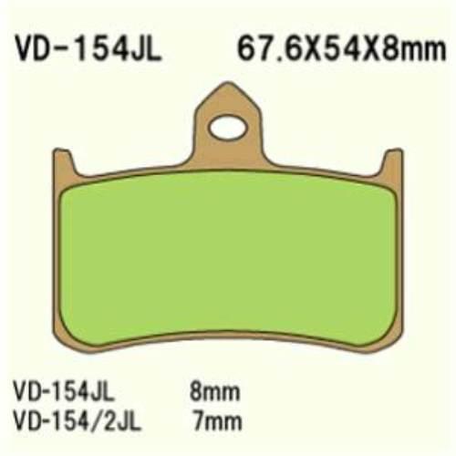 Klocki hamulcowe vesrah sintered metal vd-154/2jl