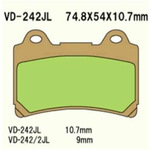 Klocki hamulcowe vesrah sintered metal vd-242jl