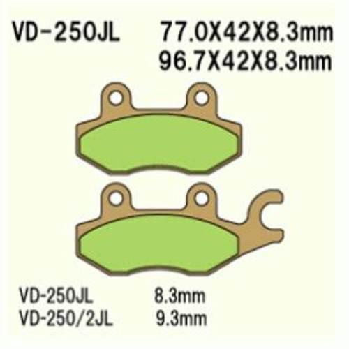Klocki hamulcowe vesrah sintered metal vd-250jl