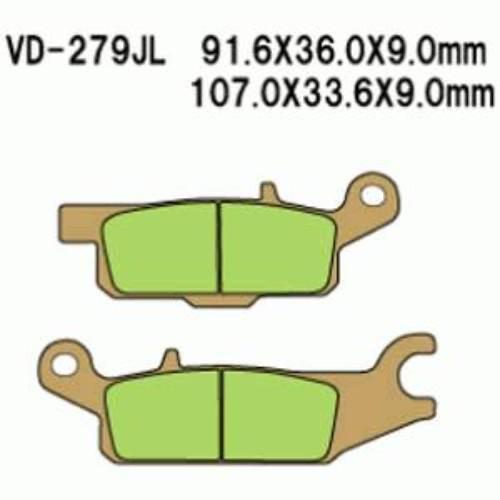 Klocki hamulcowe vesrah sintered metal vd-279jl