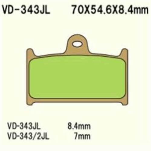 Klocki hamulcowe vesrah sintered metal vd-343jl