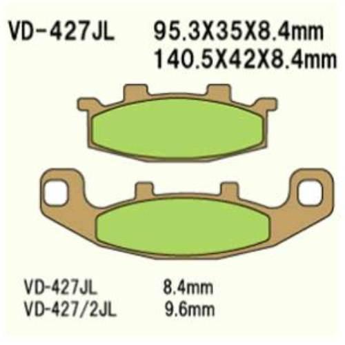 Klocki hamulcowe vesrah sintered metal vd-427jl