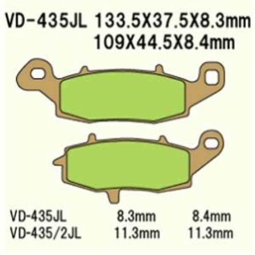 Klocki hamulcowe vesrah sintered metal vd-435jl (fa231 / fa259)
