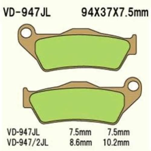 Klocki hamulcowe vesrah sintered metal vd-947jl (fa181)