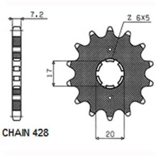 Zebatka napedowa sunstar sunf222-16