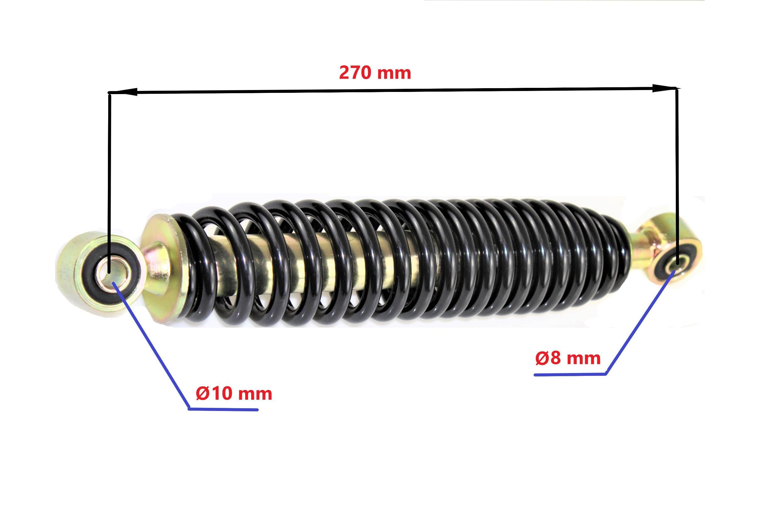 Amortyzator przedni peugeot rozstaw 270 mm otwoty mo0cujące 8 mm 10 mm - zdjęcie 2