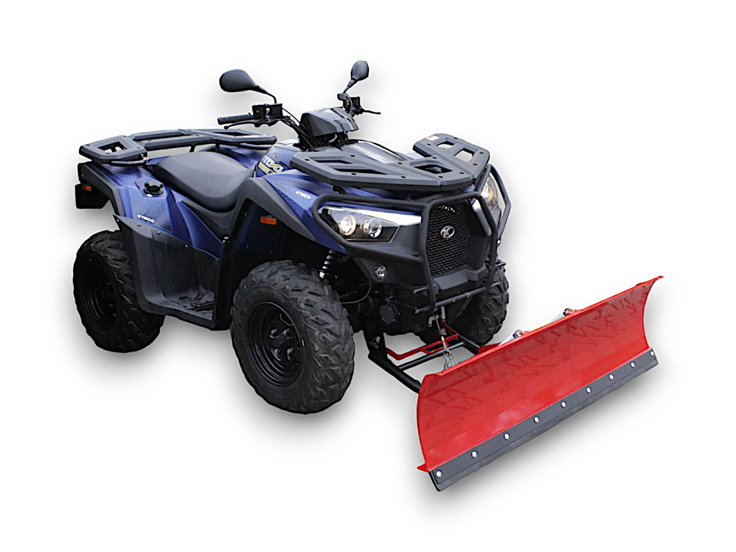 Pług uniwersalny atv quad 150x40 (cm) czerwony z płytą montażową kymco