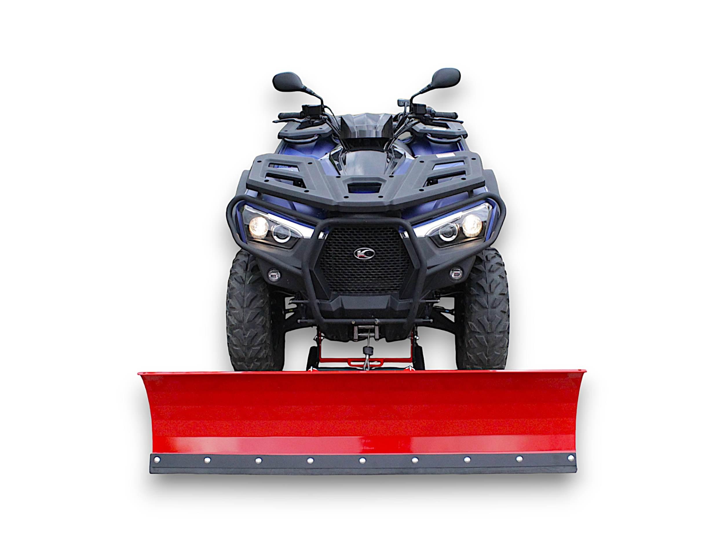 Pług uniwersalny atv quad 150x40 (cm) czerwony z płytą montażową kymco - zdjęcie 2