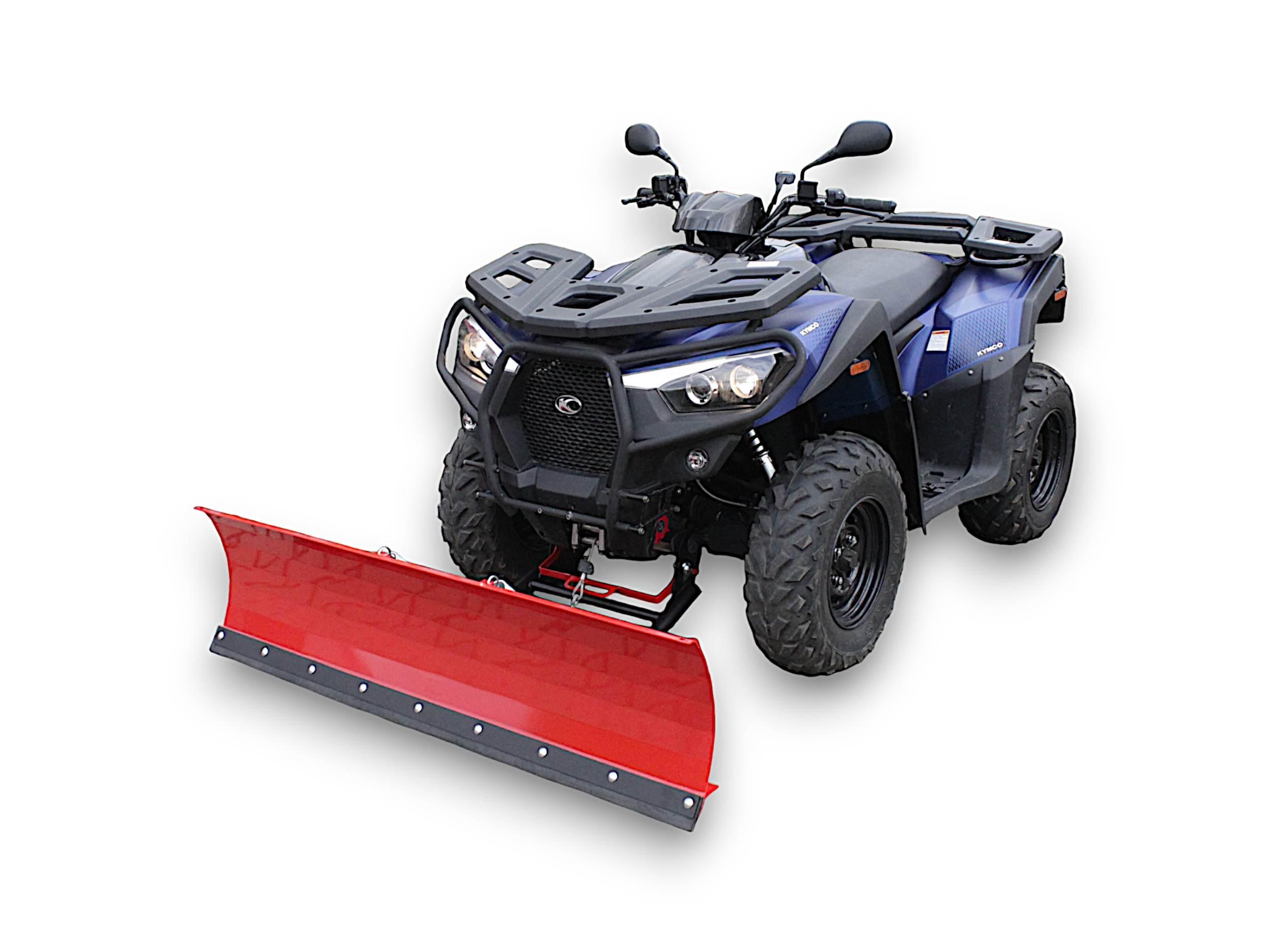 Pług uniwersalny atv quad 150x40 (cm) czerwony z płytą montażową kymco - zdjęcie 3
