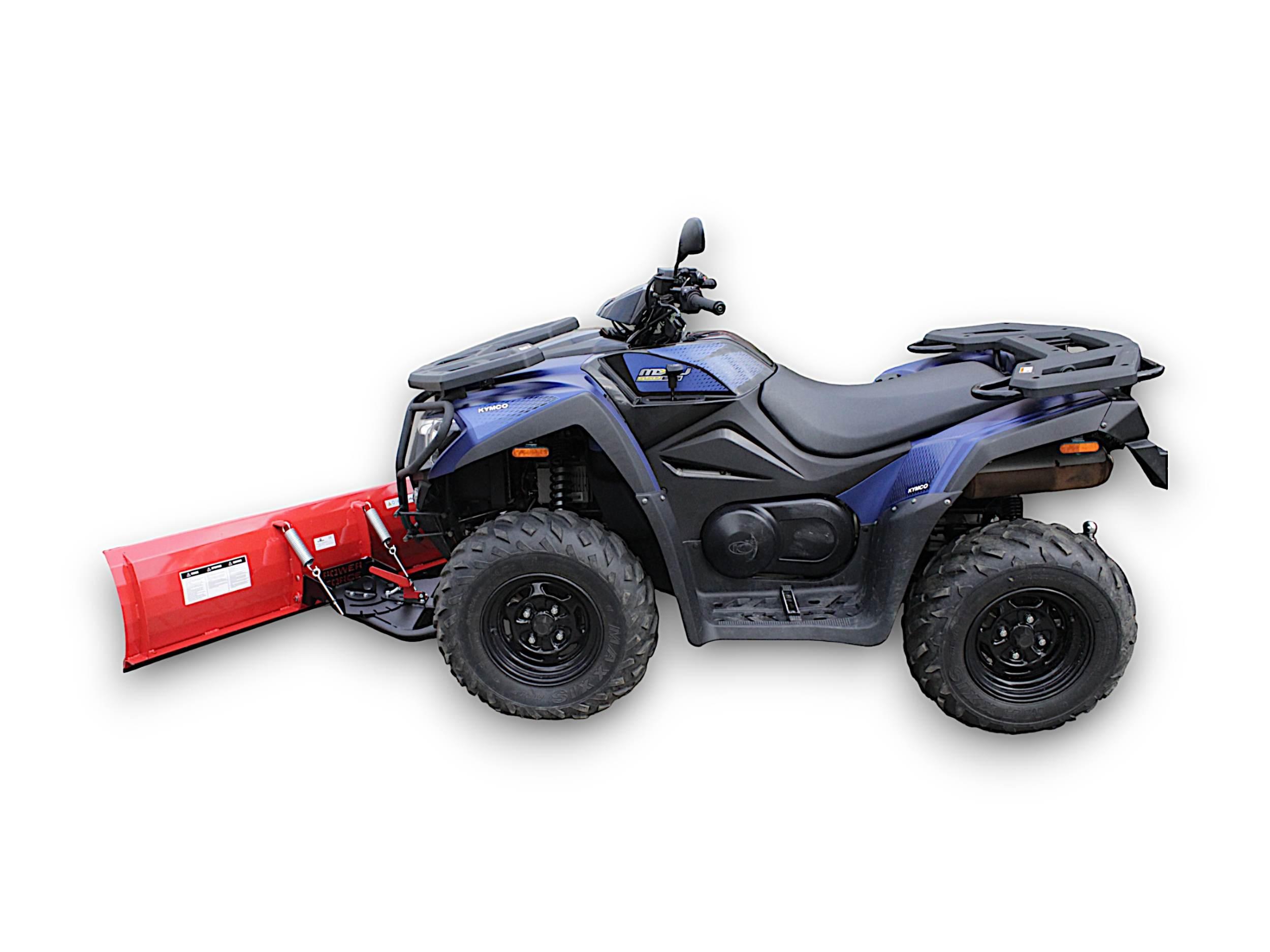 Pług uniwersalny atv quad 150x40 (cm) czerwony z płytą montażową kymco - zdjęcie 4
