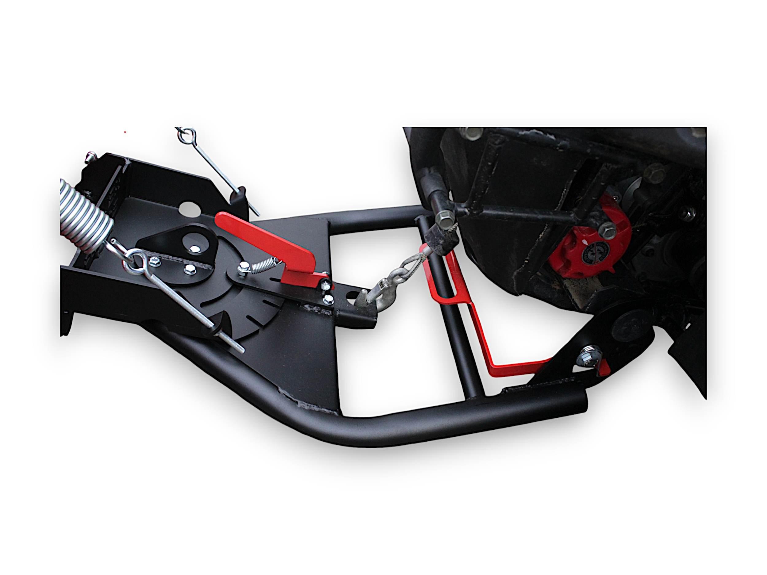 Pług uniwersalny atv quad 150x40 (cm) czerwony z płytą montażową kymco - zdjęcie 5