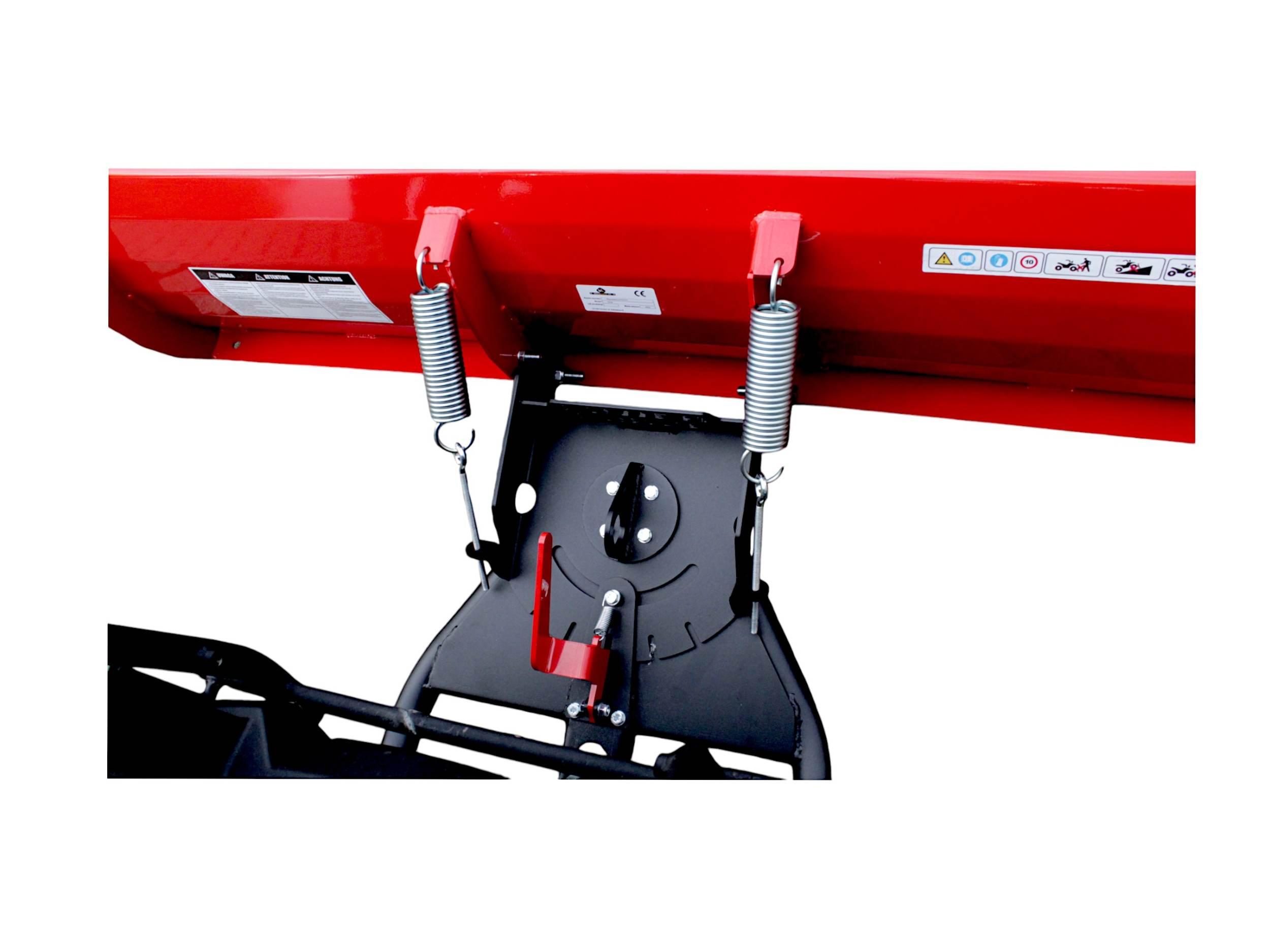 Pług uniwersalny atv quad 150x40 (cm) czerwony z płytą montażową kymco - zdjęcie 6
