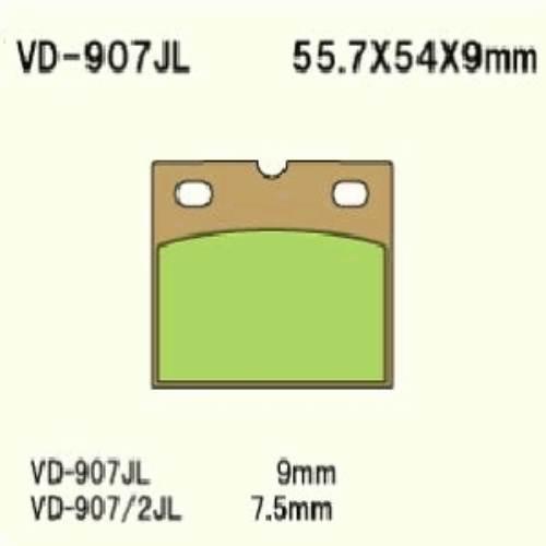Klocki hamulcowe vesrah sintered metal vd-907jl