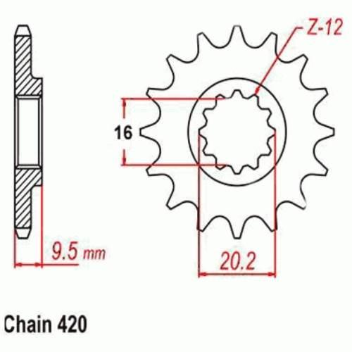 Zebatka napedowa sunstar sunf110-14